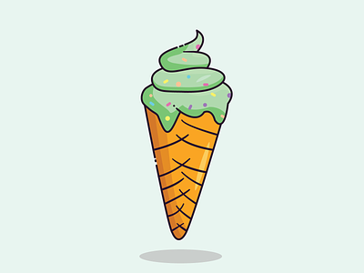Ice cream cone ice-cream design ice illustration illustrator vector
