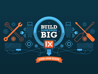 imgix hiring graphics / branding blue hiring icons imgix jobs join orange screwdriver simple team tools vector