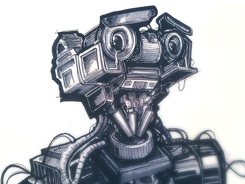 Short Circuit Sketch by Miguel Cardona on Dribbble