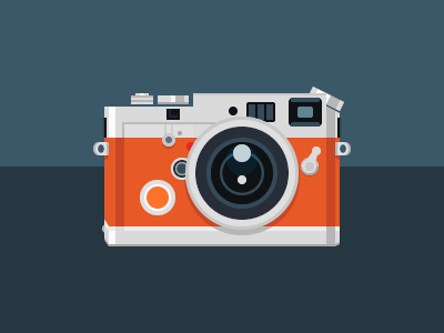 Leica M7 inspired Camera Icon camera flat icon imgix leica lens minimal vector