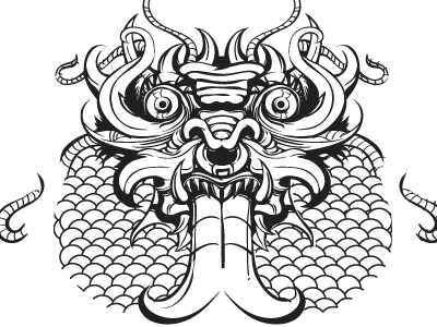 Dragon Face Vector Pull WIP dragon illustrator progress vector