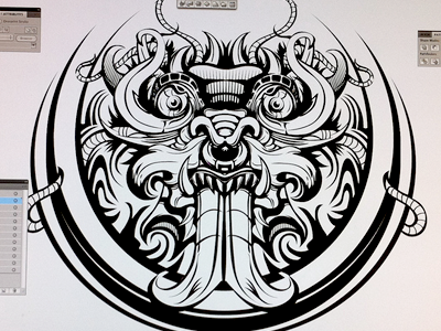 Dragon Face, More Progress dragon illustration vector