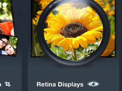 Working on Imgix Site, Detail design detail flower lens loupe photoshop retina vector web