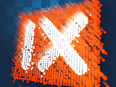 imgix logo visual experimentation blue circles experimental logo movement orange