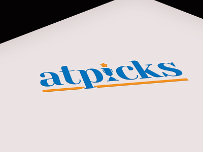 Atpicks logo advertising art banner design branding design graphic design illustration minimal typography vector