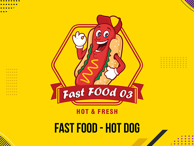 Fast food Hot dog 1 advertising art banner design branding design flat graphic design icon illustration logo minimal typography vector