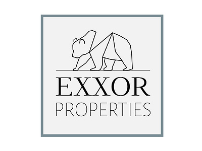 EXXOR Propertise logo branding design flat graphic design icon illustration logo minimal minimal logolion logo propertise logo real estate ui