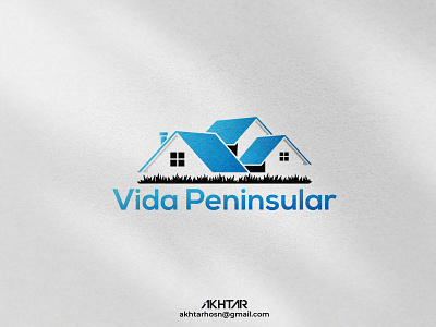 Vida Peninsular logo branding design dribbble logo flat graphic design icon logo minimal property logo real estate logo realtor logo roofing logo verctor logo
