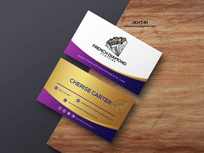 French Diamond Clothing Business Card Design