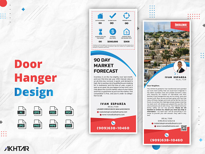 90 Day Market Forecast Door Hanger Design door hanger flyer real estate flyer sample social media design portfolio