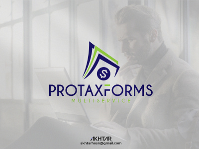 Protaxforms Multiservice Logo adobe illustrations logo design near me