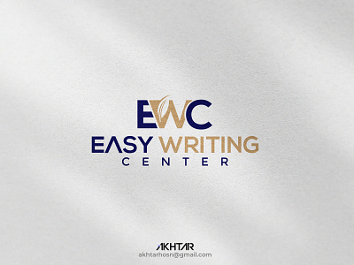 EWC Easy Writing Center Logo bakery app branding design graphic design icon illustration logo minimal ui ux vector