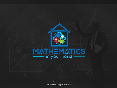 Mathematics In Your Home logo branding graphic design illustration minimal yoga