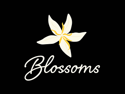 Blossoms logo art branding business coffeeshoplogo design digitalart flowerlogo logo logodesign logodesigner