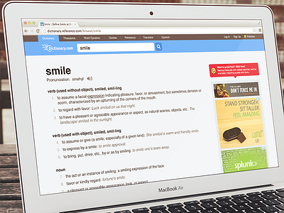 dictionary.com Redesign after before clean dictionary dictionary.com flat redesign smile ui