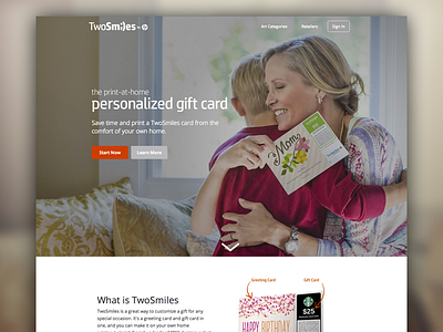 TwoSmiles Redesign cards greeting responsive twosmiles ui web