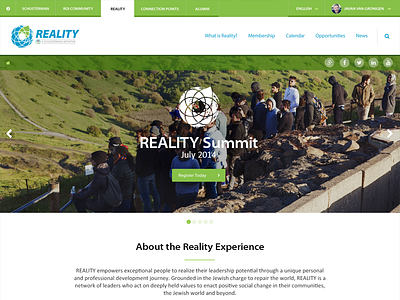 Reality landing page homepage landing page reality summit