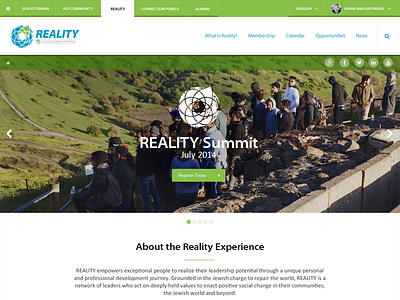 Reality landing page