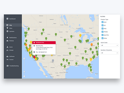 Wave map view (with location filters)