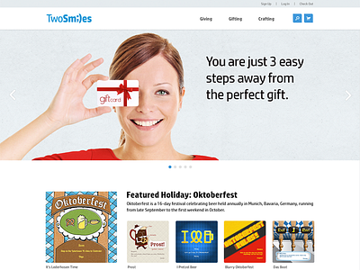 TwoSmiles redesign challenge gifting greeting homepage twosmiles