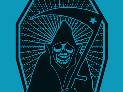 Reaper Blue death design illustration reaper