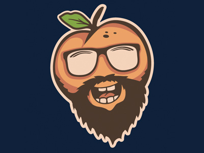 Peach Fuzz art atlanta beard design georgia illustration peach