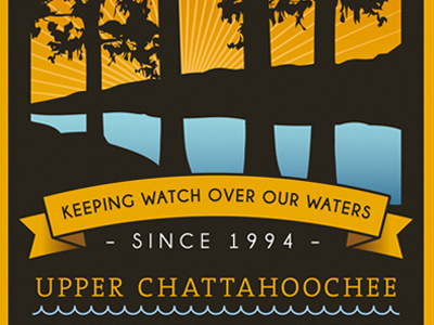 Upper Chattahoochee RiverKeeper Membership T-Shirt 2012 art design georgia illustration