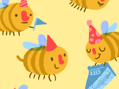 Birthday Bee Wrapping Sheets