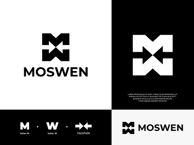 Logo Design for Moswen brand identity branding branding design design dlogo identitydesign lettermark logodesign logotype modern logo