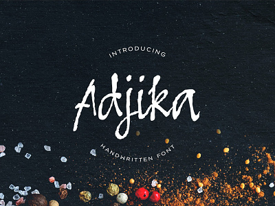 Adjika Typeface calligraphy font handwritten rough script type type design typeface