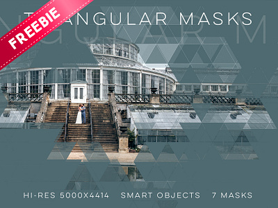 Triangular Photoshop Masks + Freebie background freebie geometric layered mask psd smart objects texture triangular