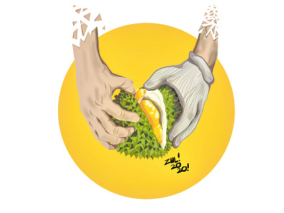 King of Fruit design illustration logo