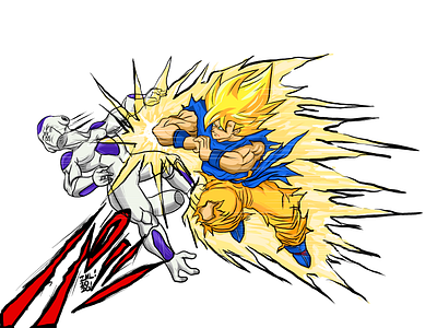 Goku v Frieza illustration