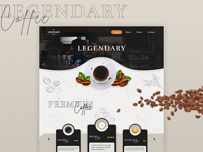 Coffee Shop Website app art coffeeshop design flat graphic design ui uidesign uiux userinterface ux uxdesign webdesign website websitedesign