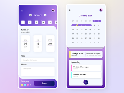 Daily Planner App Design by Fitria Yundiana on Dribbble