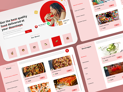 Food ordering website design branding design food ordering website graphic design illustration restaurant ui