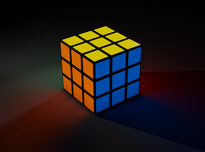 Rubics Cube 3d blender design rubics cube
