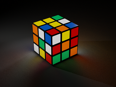 Scrambled Rubics Cube 3d 3d graphics blender design object rubics cube