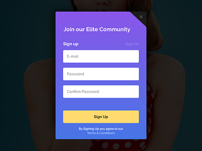 Sign Up Form #dailyUI Day #001 dailyui design field form interface login signup ui