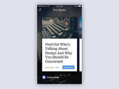 Newsify - News App Template app apple article ios news post sketch template ui uikit