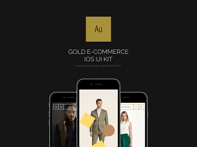 Gold Ecommerce UI KIT app apple buy cart ecommerce ui user interface ux