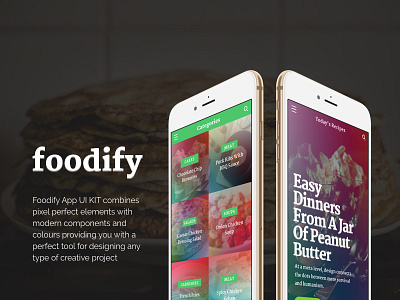Foodify App UI KIT app apple design food menu ui user interface ux