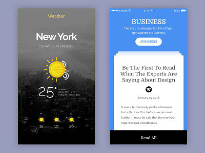 Newsify - News App Template app apple article ios news post sketch template ui uikit