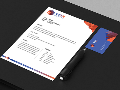 Cubic Agency Letterheads