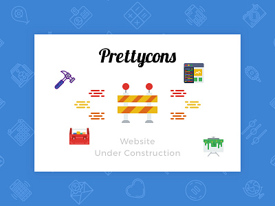 Prettycons Website Coming Soon! design graphic design icon iconfinder illustration interface ios