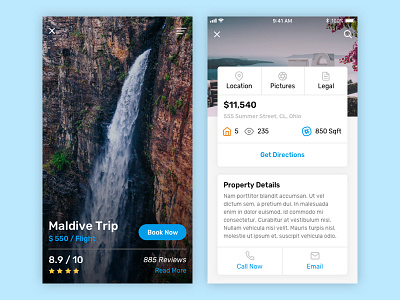 Travel App Sample app design holiday interface navigation travel ui ux