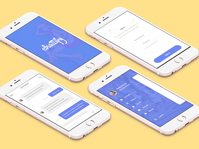 Chattify App Showcase app chat design interface ios message messenger sketch template ui user interface ux