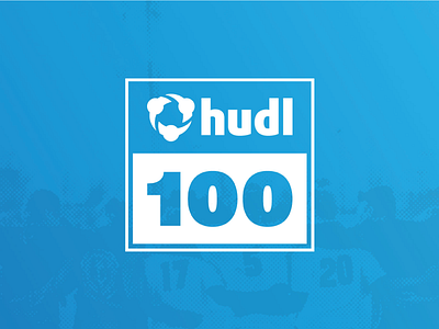 Hudl 100 Feature Badge badge feature hudl 100 logo