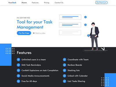 Task manager App install website design task management app uiux design