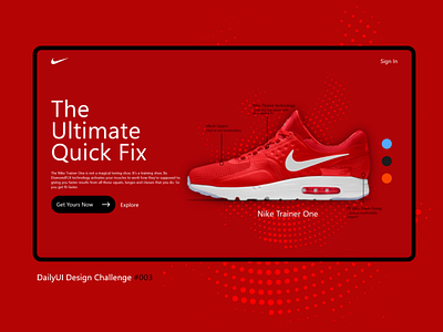 Landing page design landing page red shoes ui ux website